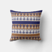 北欧ストライプの模様の茶色 クッション (裏面)