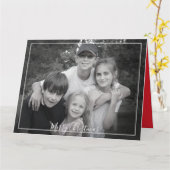 北欧スノーフレーククリスマスフォトカード1枚の写真 カード (黄色い花)