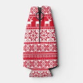 北欧スノーフレークトインデアビュージクリスマスセーター ボトルクーラー (裏面)