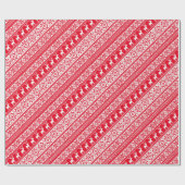 北欧スノーフレークトインデアビュージクリスマスセーター ラッピングペーパー (フラット)