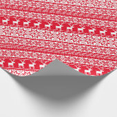 北欧スノーフレークトインデアビュージクリスマスセーター ラッピングペーパー (角)