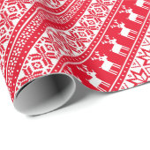 北欧スノーフレークトインデアビュージクリスマスセーター ラッピングペーパー (ロールコーナー)