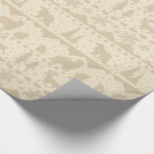 北欧セーターニュートラルベージュウィンターアニマルズラップ ラッピングペーパー (角)