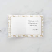 北欧セーターニュートラルベージュホワイトウィンターアニマルズ シーズンカード (内部)