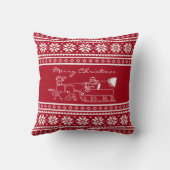 北欧セーターパターン装飾用クッション |カスタム色 クッション (裏面)