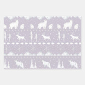 北欧セーター冬の動物パステルカラー ラッピングペーパーシート (正面3)