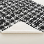 北欧セーター冬の動物ホワイトバッファロープレイド シェルパブランケット (3/4)