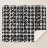 北欧セーター冬の動物ホワイトバッファロープレイド シェルパブランケット (正面(横))