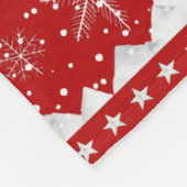 北欧セーター極熊の動物ファミリークリスマス フリースブランケット (角)