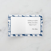 北欧セーター海軍ブルー冬季動物 シーズンカード (内部)