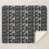 北欧セーター白い冬の動物ブラック シェルパブランケット (正面(横))