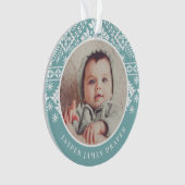 北欧セーター |ベビーの初めてのクリスマス写真 オーナメント (正面)