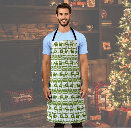 北欧トナカイ&スノーフレーク エプロン