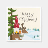 北欧トレックメリークリスマス スタンダードカクテルナプキン (正面)