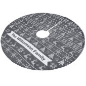 北欧ニットモダン醜いセーターの黒板の名前 フリース ツリースカート (アングル)