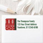 北欧ニット |フェア島の差出人住所ラベル ラベル (インサイチュ)