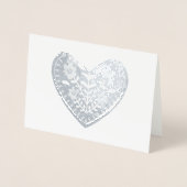 北欧ハートフォイルカード 箔カード (正面)