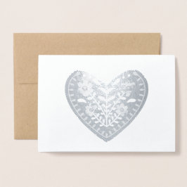 北欧ハートフォイルカード 箔カード