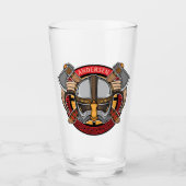 北欧バイキング戦士アックスノーザーメンパーソナライズされた タンブラーグラス (正面)