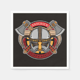 北欧バイキング戦士 ノース人 アックス 北欧人 スタンダードカクテルナプキン