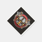 北欧バイキング戦士 ノース人 アックス 北欧人 スタンダードカクテルナプキン (角)