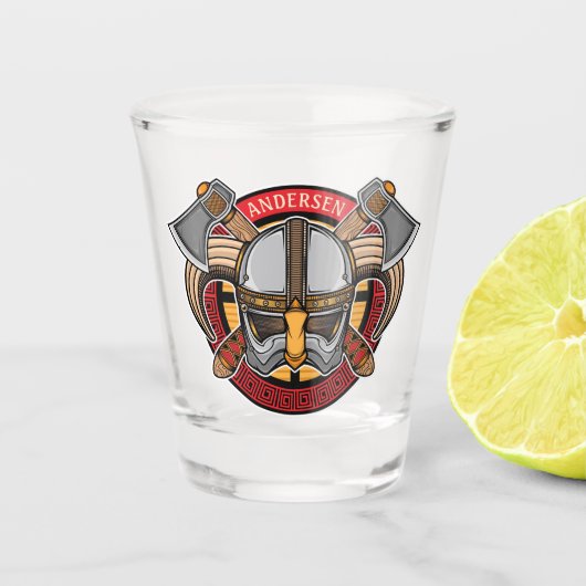 北欧バイキング戦士ADD NAME Norse Ax Norsemen ショットグラス (正面)