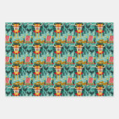 北欧バイキング船の模様ラッピング紙 ラッピングペーパーシート (正面3)