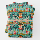 北欧バイキング船の模様ラッピング紙 ラッピングペーパーシート (インサイチュ)