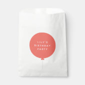北欧バルーン |コーラルピンクの誕生日パーティー フェイバーバッグ (正面)