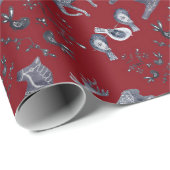 北欧パターンクリスマスラッピング紙 ラッピングペーパー (ロールコーナー)