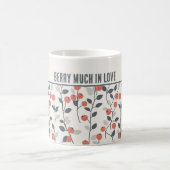 北欧パーソナライズされたの「Berry Much in Love」 コーヒーマグカップ (中央)