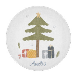 北欧パーソナライズされたクリスマスツリーホリデイ カッティングボード