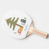 北欧パーソナライズされたクリスマスツリーホリデイ 卓球ラケット (横)