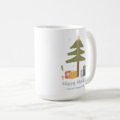 北欧パーソナライズされたクリスマスホリデーセラミックス コーヒーマグカップ (正面右)