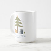 北欧パーソナライズされたクリスマスホリデーセラミックス コーヒーマグカップ (正面左)