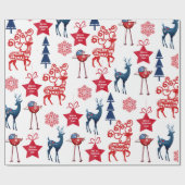 北欧パーソナライズされたクリスマス ラッピングペーパー (フラット)