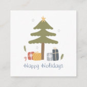 北欧パーソナライズされた式クリスマス エンクロージャーカード (裏面)