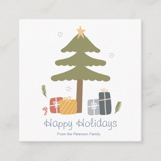北欧パーソナライズされた式クリスマス エンクロージャーカード (正面)