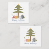 北欧パーソナライズされた式クリスマス エンクロージャーカード (正面/裏面)