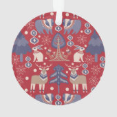 北欧パーソナライズされた聖降誕祭 オーナメント (裏面)