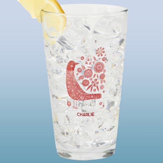 北欧パーソナライズされた鳥 タンブラーグラス