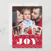 北欧フェアアイルJoyフォトコラージュクリスマス シーズンカード (正面)