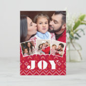 北欧フェアアイルJoyフォトコラージュクリスマス シーズンカード (スタンド正面)
