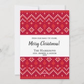 北欧フェアアイルJoyフォトコラージュクリスマス シーズンカード (裏面)