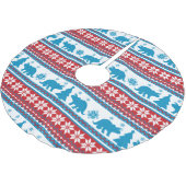 北欧フェア島トリケラトプス恐竜のセーター ブラッシュドポリエステルツリースカート (アングル)