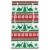 北欧フェア島ブロントサウルス恐竜のセーター スモールペーパーバッグ (正面)