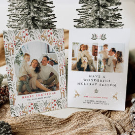 北欧フォトクリスマスカードボホスカンジホリデー シーズンカード