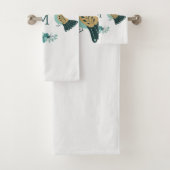 北欧フォークの鳥花モチーフ バスタオルセット (インサイチュ)