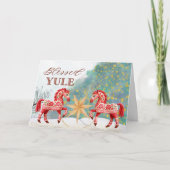 北欧フォークアートのユールカード カード (正面)