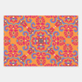 北欧フォークアートパターンラッピング紙シート ラッピングペーパーシート (正面2)